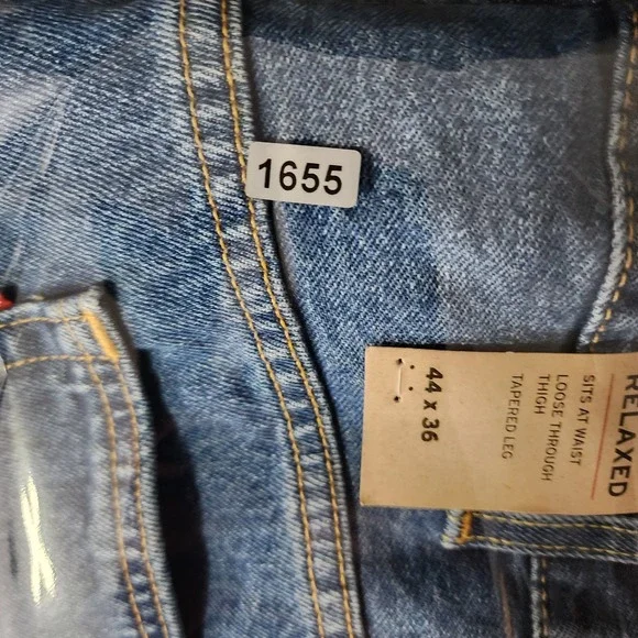 Levis 550 Jeans Mens 44x36 Blue Relaxed Fit Tapered Leg Big & Tall Medium Wash - Picture 9 of 9